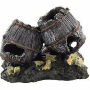 Akvaryum dekoru ikili fıçı