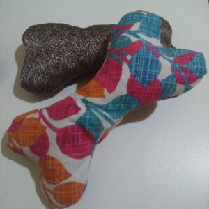 Hışır sesli kemik şeklinde kumaş köpek oyuncağı